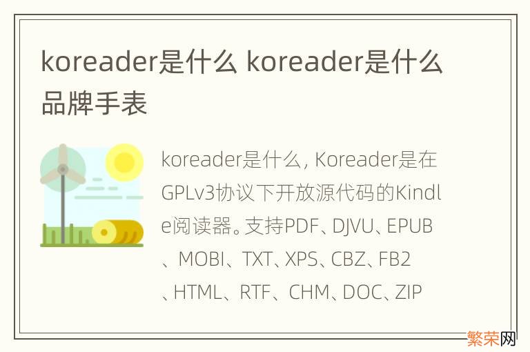 koreader是什么 koreader是什么品牌手表