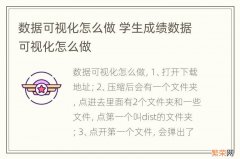 数据可视化怎么做 学生成绩数据可视化怎么做