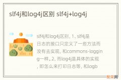 slf4j和log4j区别 slf4j+log4j