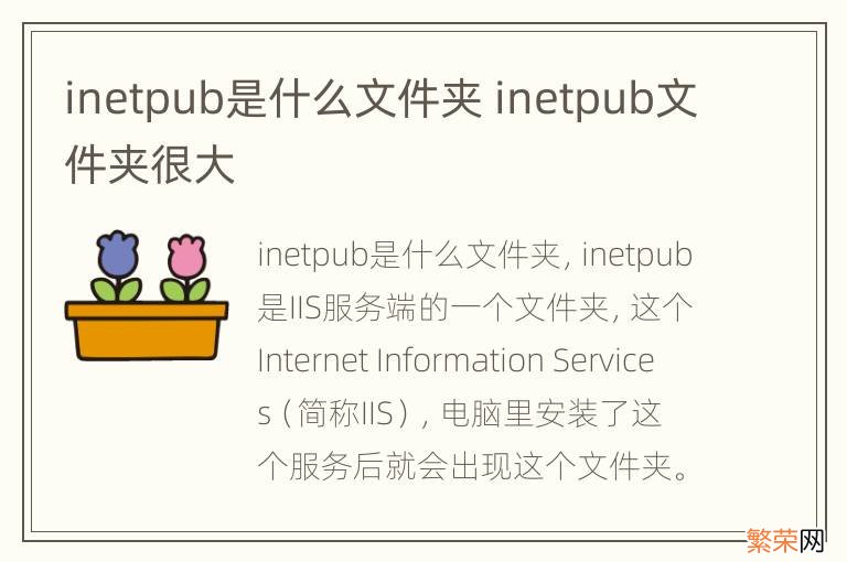 inetpub是什么文件夹 inetpub文件夹很大