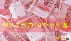 5万的10个不起眼暴利小生意 月入2万的10个小生意