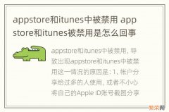 appstore和itunes中被禁用 appstore和itunes被禁用是怎么回事