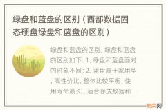 西部数据固态硬盘绿盘和蓝盘的区别 绿盘和蓝盘的区别