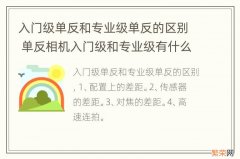 入门级单反和专业级单反的区别 单反相机入门级和专业级有什么区别