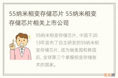 55纳米相变存储芯片 55纳米相变存储芯片相关上市公司