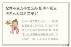 配件不受支持怎么办 配件不受支持怎么办耳机苹果12