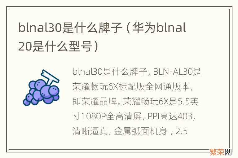 华为blnal20是什么型号 blnal30是什么牌子