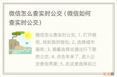 微信如何查实时公交 微信怎么查实时公交