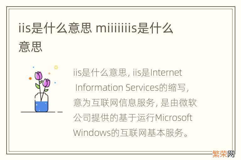 iis是什么意思 miiiiiiis是什么意思