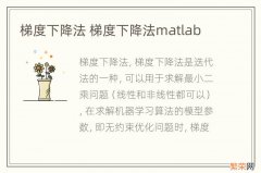 梯度下降法 梯度下降法matlab