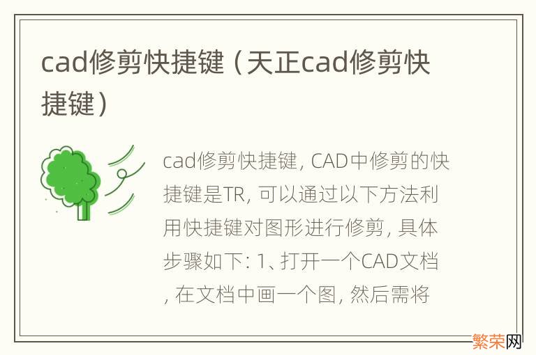 天正cad修剪快捷键 cad修剪快捷键