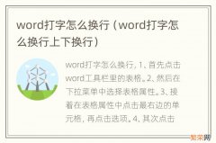 word打字怎么换行上下换行 word打字怎么换行