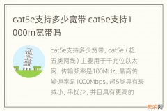cat5e支持多少宽带 cat5e支持1000m宽带吗