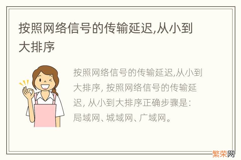 按照网络信号的传输延迟,从小到大排序