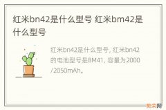 红米bn42是什么型号 红米bm42是什么型号