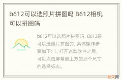 b612可以选照片拼图吗 B612相机可以拼图吗