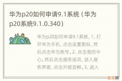 华为p20系统9.1.0.340 华为p20如何申请9.1系统