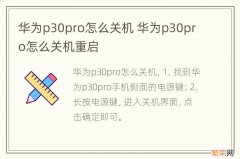 华为p30pro怎么关机 华为p30pro怎么关机重启