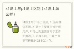 x1隐士怎么样 x1隐士与p1隐士区别