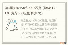 骁龙450和骁龙660区别有多大 高通骁龙450和660区别