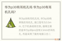 华为p30有耳机孔吗 华为p30有耳机孔吗?