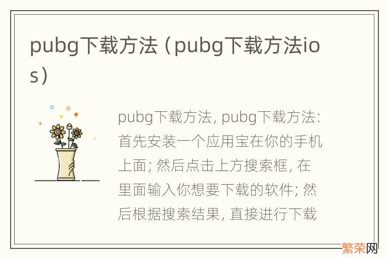 pubg下载方法ios pubg下载方法