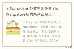 同意appstore新的条款在哪里 同意appstore条款在哪设置