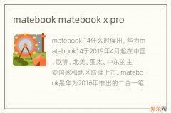 matebook matebook x pro