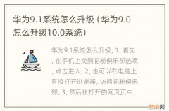 华为9.0怎么升级10.0系统 华为9.1系统怎么升级