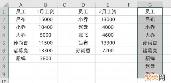 如何将excel表1数据匹配到表2中来 excel表1和表2数据匹配公式