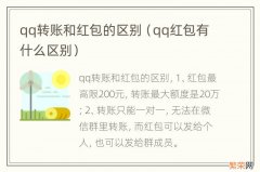 qq红包有什么区别 qq转账和红包的区别