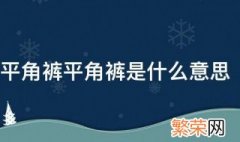 平角裤平角裤是什么意思 平角裤意思说明