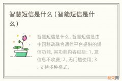 智能短信是什么 智慧短信是什么