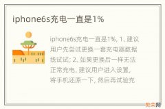 iphone6s充电一直是1%