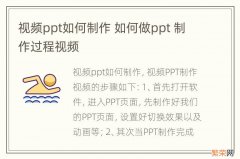 视频ppt如何制作 如何做ppt 制作过程视频