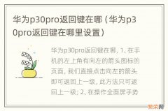 华为p30pro返回键在哪里设置 华为p30pro返回键在哪