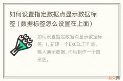 数据标签怎么设置在上面 如何设置指定数据点显示数据标签