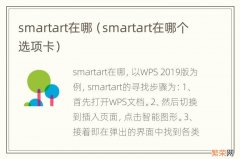 smartart在哪个选项卡 smartart在哪