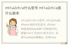 mt1a2ch/a什么型号 mt1a2ch/a是什么版本