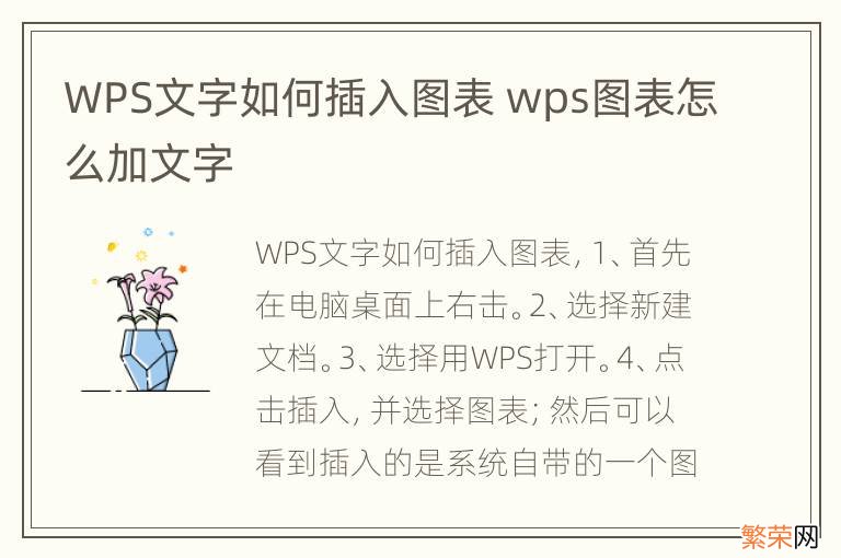 WPS文字如何插入图表 wps图表怎么加文字