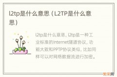 L2TP是什么意思 l2tp是什么意思