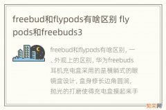 freebud和flypods有啥区别 flypods和freebuds3