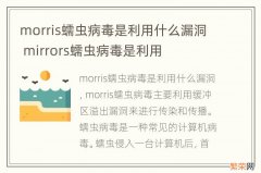 morris蠕虫病毒是利用什么漏洞 mirrors蠕虫病毒是利用