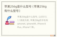 苹果256g有什么型号 苹果256g是什么型号