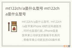 mt122ch/a是什么型号 mt122ch a是什么型号