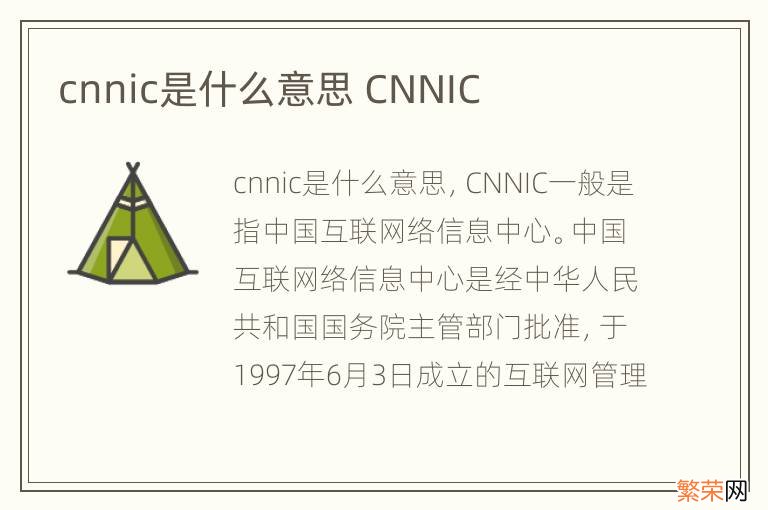 cnnic是什么意思 CNNIC