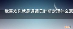 我喜欢你就是遵循贝叶斯定理什么意思