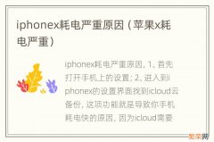 苹果x耗电严重 iphonex耗电严重原因
