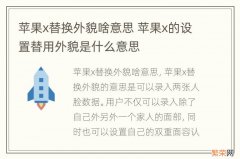 苹果x替换外貌啥意思 苹果x的设置替用外貌是什么意思