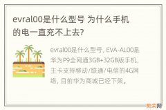 evral00是什么型号 为什么手机的电一直充不上去?